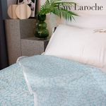 Guy Laroche Ultra-Lightweight Seersucker Summer Throw | Single-Layer Cooling Sheet | Flower Pattern _ Made in Korea